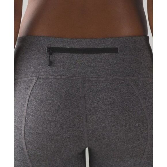 lululemon Pace Rival Crop 19" Heathered Black  Slate Leggings - Picture 5 of 11